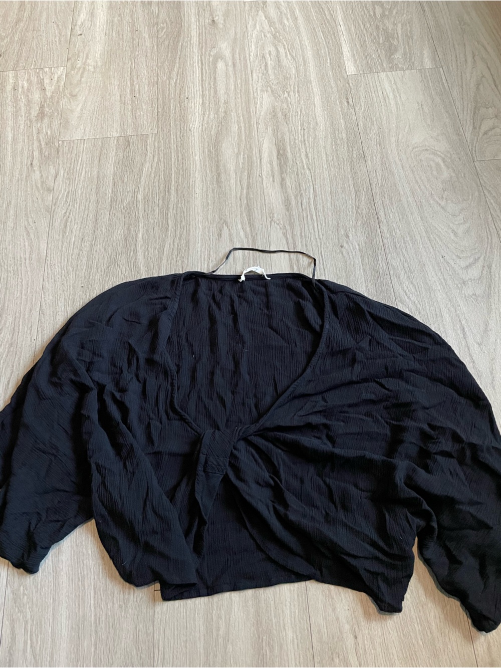 O'Neill Black Twist-Front Crop Top